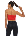 CAMILIA BANDEAU TOP- SCARLET