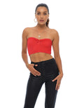 CAMILIA BANDEAU TOP- SCARLET