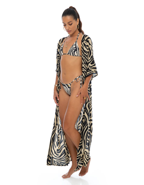 ATHENE KIMONO DRESS - ZEBRA