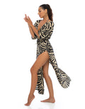 ATHENE KIMONO DRESS - ZEBRA