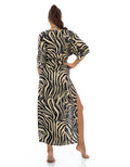 ATHENE KIMONO DRESS - ZEBRA